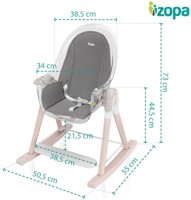 Jídelní židlička Zopa ELITE Grey_1