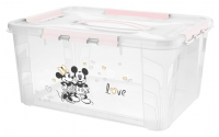 KEEEPER Domácí úložný box velký Mickey & Minnie Pastel Pink